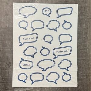 💞 New Pack of 2 Speech Bubble Sticker Sheets & 2 Sheets of Cardstock